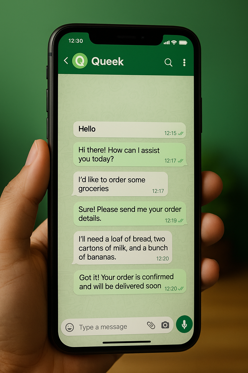 Order via chat, no app needed